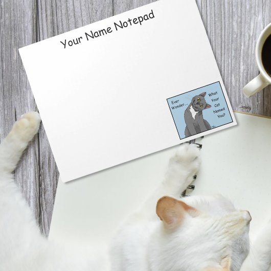 Bloc-note Je Me Demande Toujours Curieux Chat Bleu