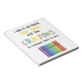 Bloc-note Je N'Ai Ni Le Temps Ni Les Crayons Pour Expliquer  (Incliné)