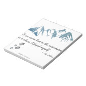 Bloc-note Je ne me perds jamais dans les montagnes, c'est là (Tourné)