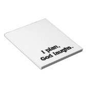 Bloc-note Je planifie Dieu rit Drôle Récupération Citation S (Incliné)