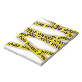 Bloc-note Je suis offensé que la police ne croise pas (Tourné)