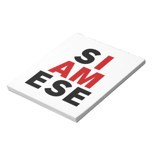 BLOC-NOTE JE SUIS SIAMESE (Tourné)