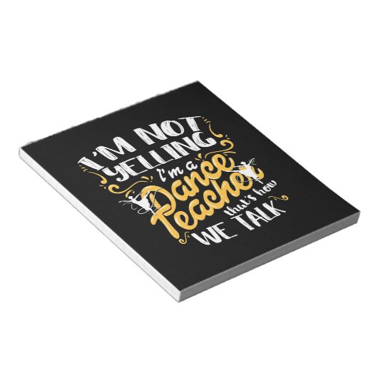 Bloc-note Je Suis Un Enseignant De Danse (Incliné)