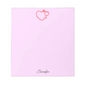 Bloc-note Je suis une infirmière stéthoscope Coeur Nom perso (Devant)