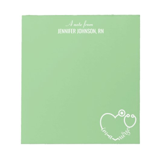 Bloc-note Je suis une infirmière stéthoscope Nom personnalis (Devant)