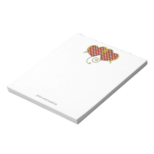 Bloc-note Je t'aime Note Design de carte (Tourné)