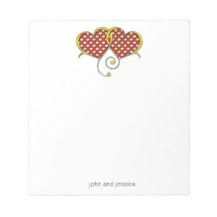 Bloc-note Je t'aime Note Design de carte