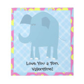 Bloc-note Je t'aime une tonne, Valentine (Devant)
