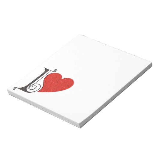 Bloc-note JE VOUS AIME - Coeur (Tourné)