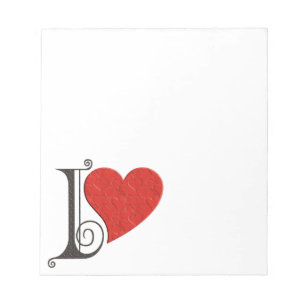 Bloc-note JE VOUS AIME - Coeur