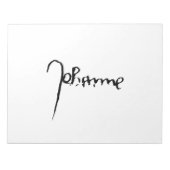 Bloc-note Jeanne d'Arc Saint Joan Sainte Johanna Signature (Devant)