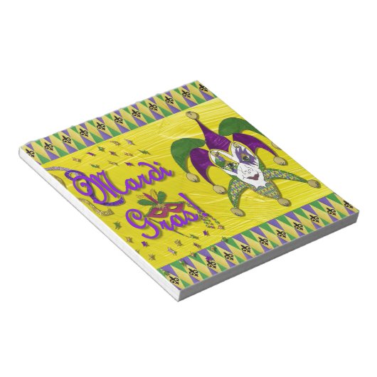 Bloc-note Jester Mask Mardi Gras Arlequin (Incliné)