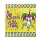 Bloc-note Jester Mask Mardi Gras Arlequin (Devant)