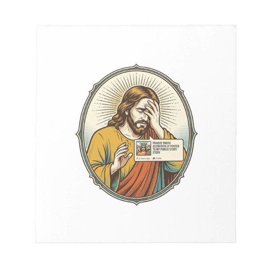 Bloc-note Jésus a ajouté à l'histoire au lieu d'un message d (Devant)