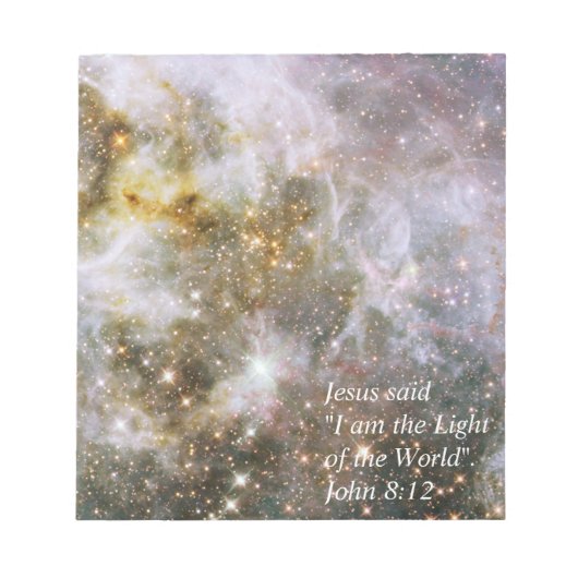 Bloc-note Jésus a dit que "je suis la lumière. (Devant)