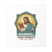 Bloc-note Jésus Code QR flou ne scannera pas Menu Humour Tec (Devant)