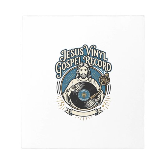 Bloc-note Jesus Disque Vinyle Gospel Record Jesus Disque Vin (Devant)