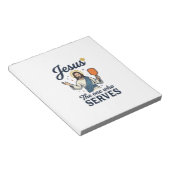 Bloc-note Jesus Pickleball Celui Qui Sert Chemise (Incliné)