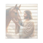 Bloc-note Jésus réconfortant un cheval au paradis (Devant)