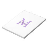 Bloc-note jeté simple minimal ajouter nom monogramme rose ro (Tourné)