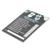 Bloc-note JEU DE baby shower À THÈME DU PLANCHER Blue SPORTS (Incliné)