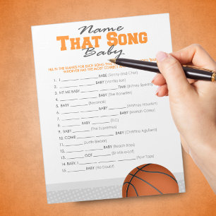 Bloc-note Jeu de baby shower Basketball - Nommez cette chans