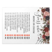 Bloc-note Jeu de Baby Shower Halloween Devinez Qui (Devant)