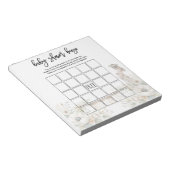 Bloc-note Jeu de Bingo Baby Shower (Incliné)