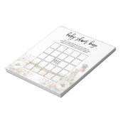 Bloc-note Jeu de Bingo Baby Shower (Tourné)
