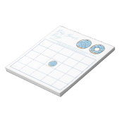 Bloc-note Jeu de Bingo Baby shower de beigne bleu (Tourné)