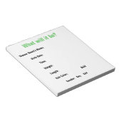 Bloc-note Jeu de devination baby shower (Incliné)