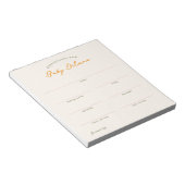 Bloc-note Jeu de devinette pour la fête de bébé (Incliné)