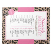 Bloc-note Jeu de douche animale Leopard et rose Baby (Devant)