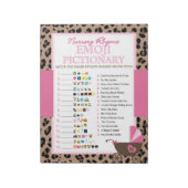 Bloc-note Jeu de douche Leopard et rose Emoji Nursery Rhyme (Tourné)