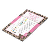 Bloc-note Jeu de douche Leopard et rose Emoji Nursery Rhyme (Incliné)