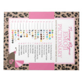 Bloc-note Jeu de douche Leopard et rose Emoji Nursery Rhyme (Devant)