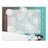 Bloc-note Jeu de Fête des mariées - Feuilles de choix et de (Devant)