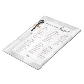 Bloc-note Jeu de Fête des mariées - Parties scintillant blan (Incliné)