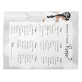 Bloc-note Jeu de Fête des mariées - Parties scintillant blan (Devant)