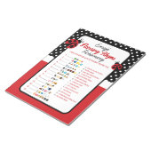 Bloc-note Jeu de fête prénatale Emoji Comptine Ladybug (Incliné)