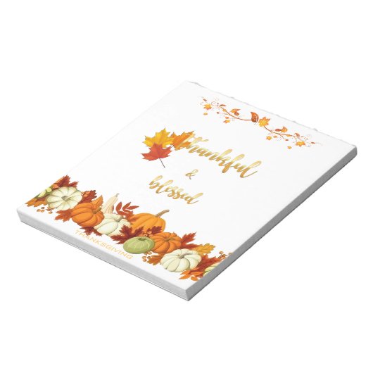 Bloc-note Jeu de Grâces et Bienheureux Script d'or Thanksgiv (Tourné)