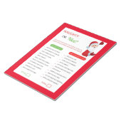 Bloc-note Jeu de Noël méchant ou gentil (Incliné)