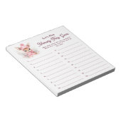 Bloc-note Jeu de plateau de souvenir Baby Shower Fille Cerf (Incliné)