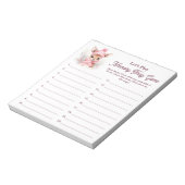 Bloc-note Jeu de plateau de souvenir Baby Shower Fille Cerf (Tourné)