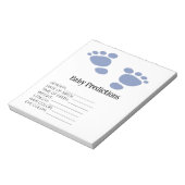 Bloc-note Jeu de prédictions du Baby shower de l'empreinte b (Tourné)