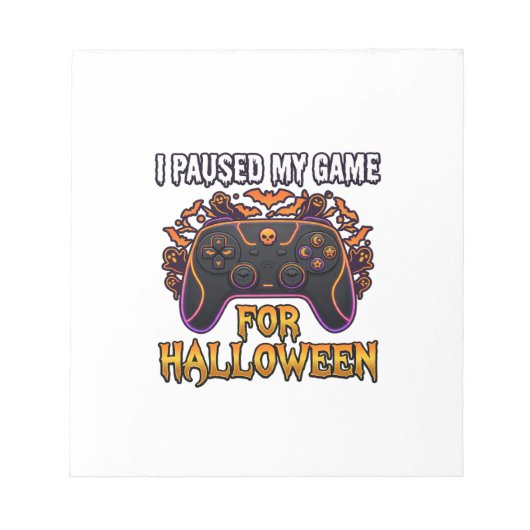 Bloc-note Jeu en pause Halloween Manette Chauves-souris Fant (Devant)
