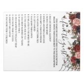 Bloc-note Jeu floral de baby shower d'automne Halloween (Devant)