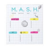 Bloc-note Jeu MASH, Souvenir de Fête des Années 90 (Devant)
