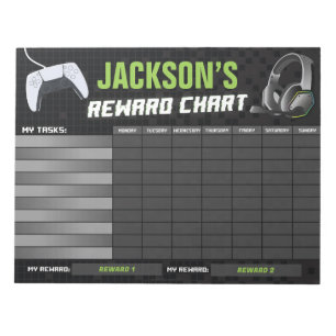 Bloc-note Jeu sur le jeu Neon Green Reward Graphique Personn
