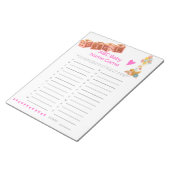 Bloc-note Jeux de nom de bébé Baby Shower Bébé Fille (Incliné)